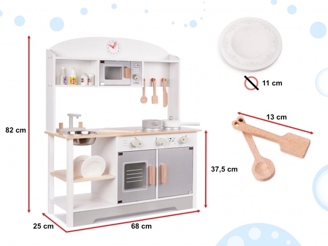 Cuisine en bois pour enfants avec accessoires