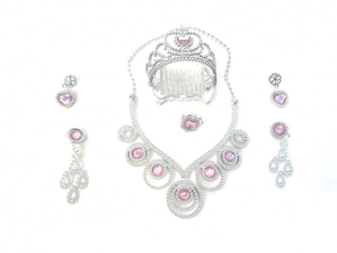 Ensemble pour princesse couronne, boucles d'oreilles et collier