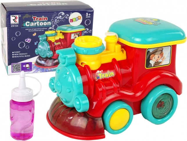 Locomotive à bulles avec lumières et sons – rouge