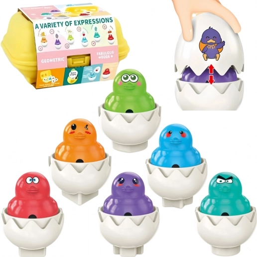 WOOPIE Mosaïque Montessori Œufs Pouet 6 pcs