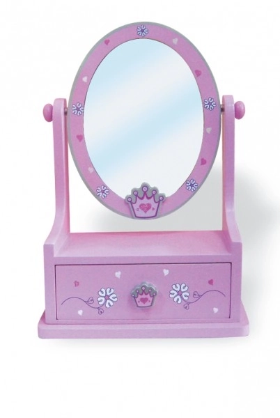 Miroir pour enfants avec boîte à bijoux