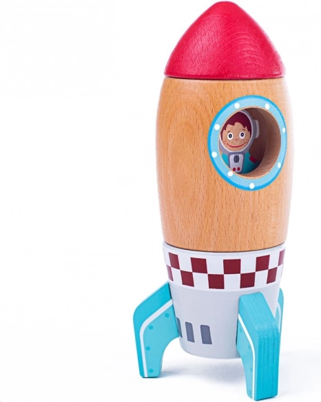 Fusée en bois pour enfants