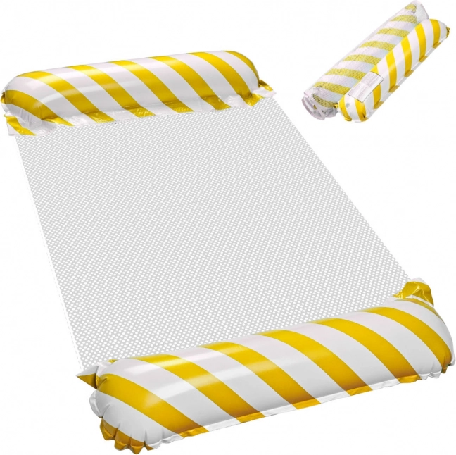 Matelas de plage gonflable jaune pour l'eau