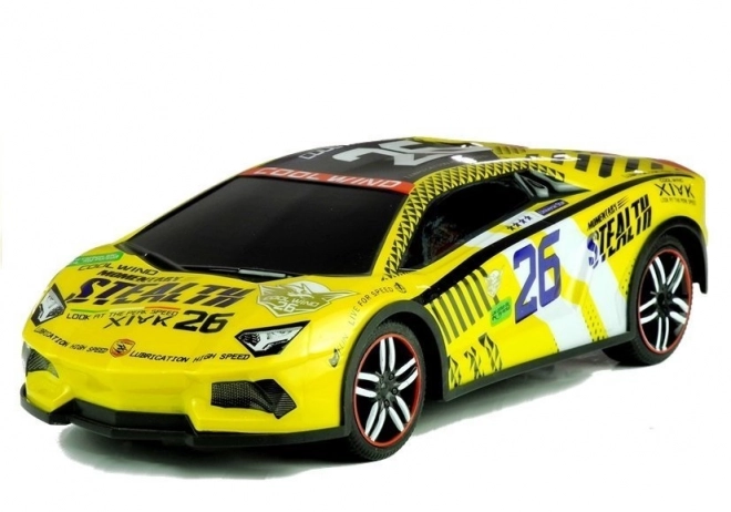 Voiture de sport radiocommandée Pilot R/C Jaune