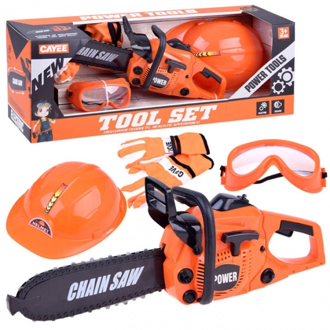 Petit bûcheron ensemble casque scie accessoires ZA2895