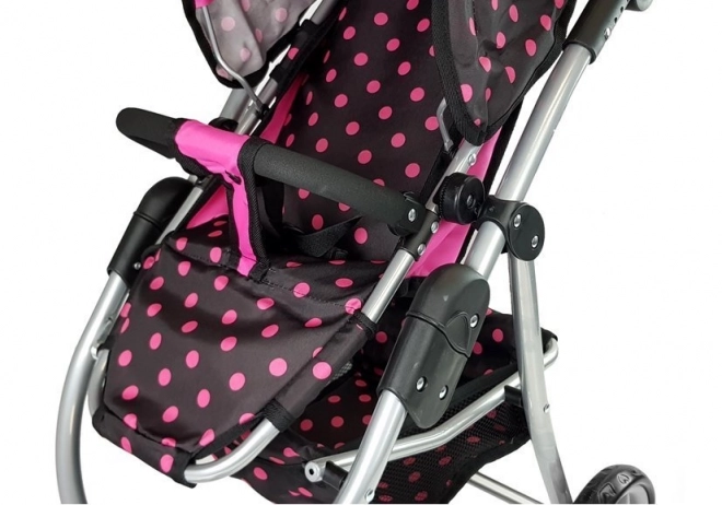 Poussette 2 en 1 avec sac pour poussette Black and Pink