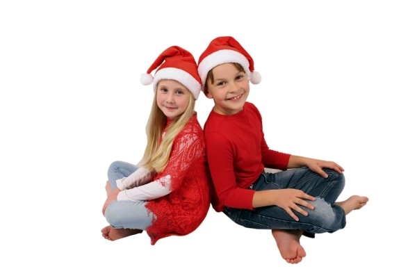 Tissu de bonnet de Noël pour enfants diamètre 25 cm sur carte de carnaval