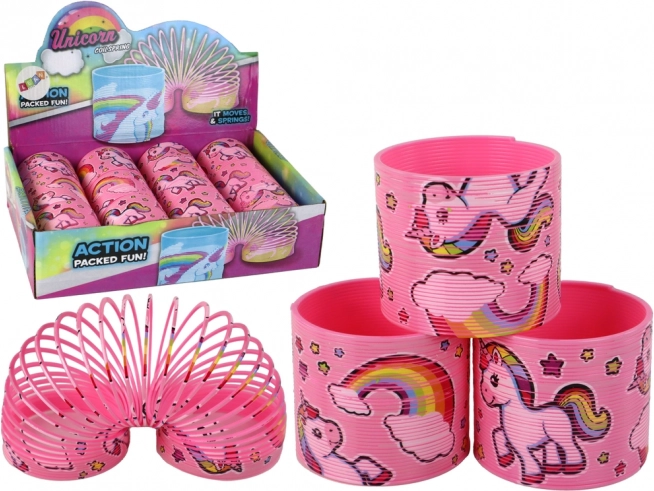 Ressort relaxant culte rose avec licorne 6 cm