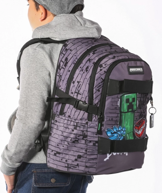 sac à dos scolaire Baagl Skate Minecraft TNT