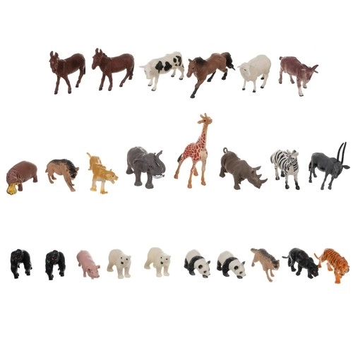 Figurines d'animaux avec valisette