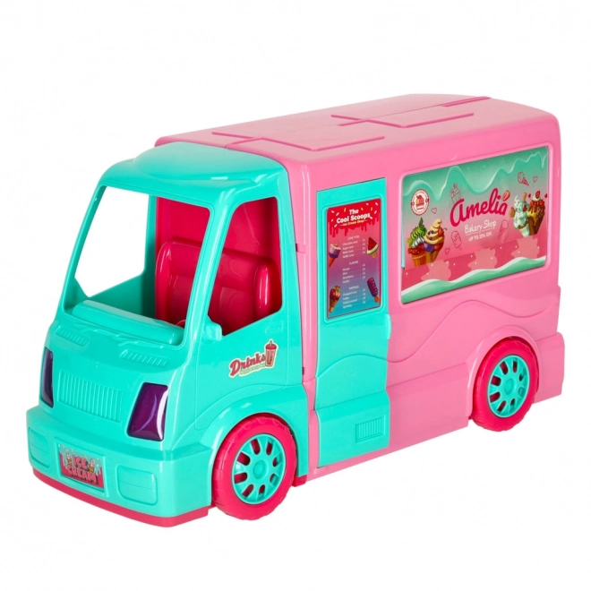 Camping-car pour poupées avec food truck