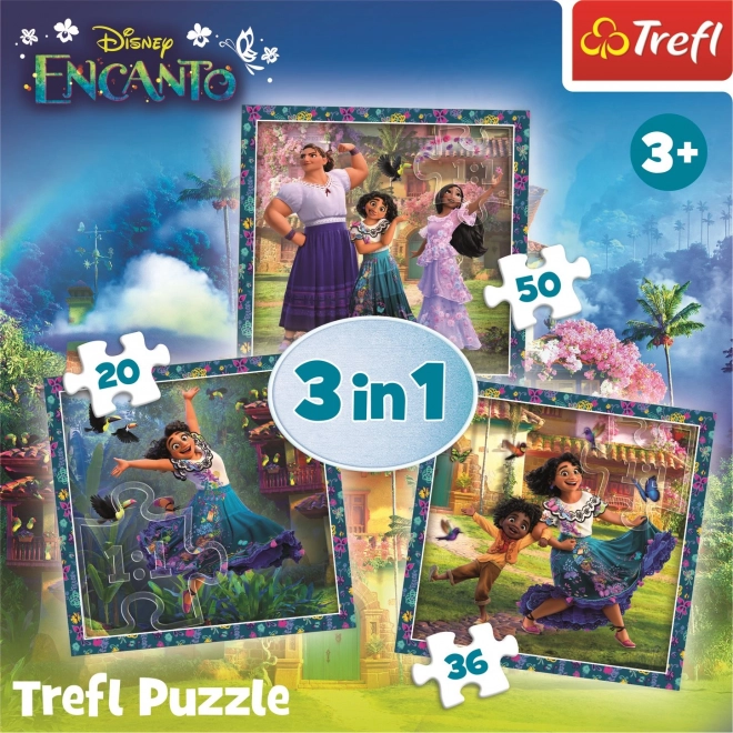 Puzzle TREFL Encanto : Personnages 3 en 1 (20,36,50 pièces)