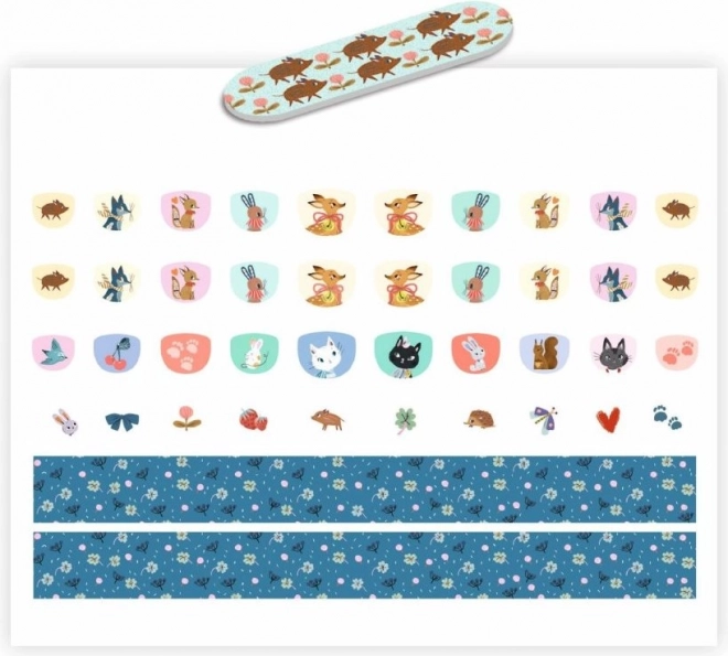Autocollants pour ongles Petits Animaux pour enfants