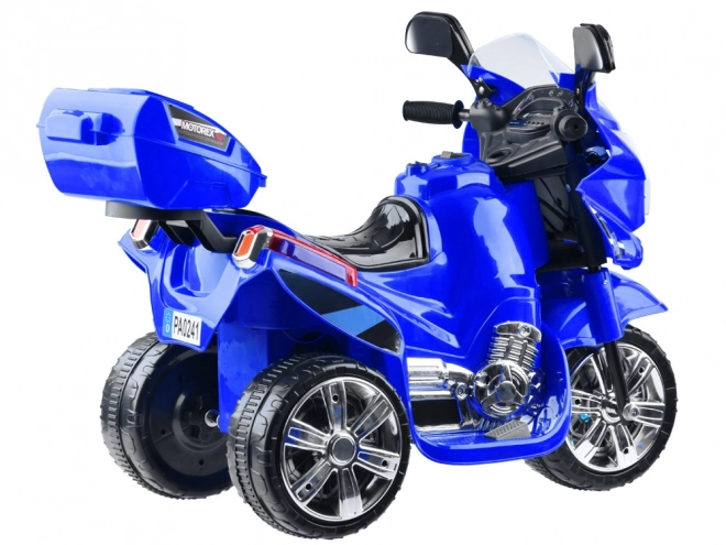 Moto de sport pour enfants avec éclairage LED coloré – Bleu