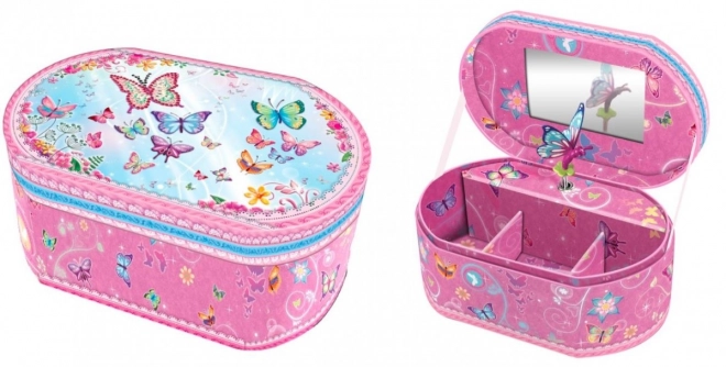 Boîte à musique ovale Pecoware - Papillons 2