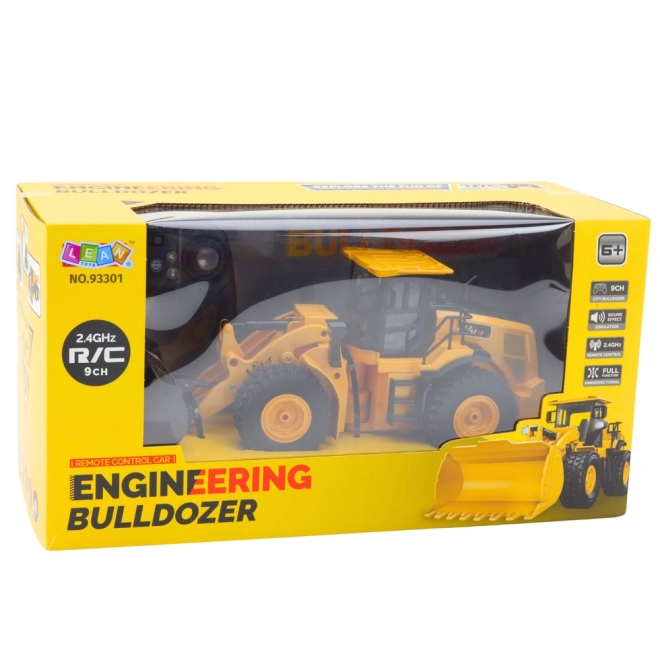 Bulldozer RC télécommandé jaune