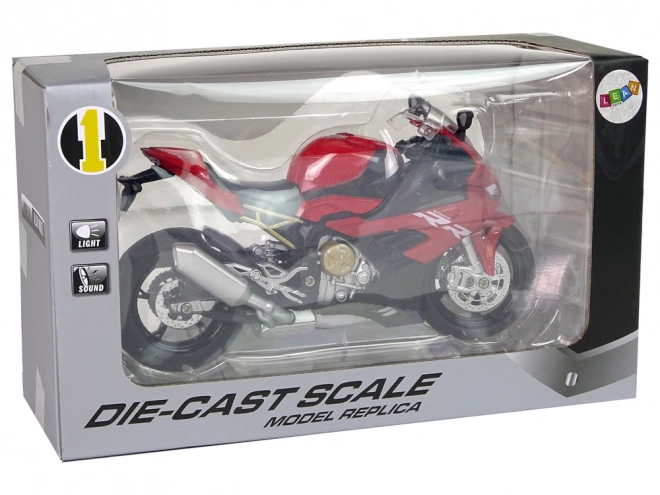 Modèle de moto BMW S1000RR Sons Rouges Lumineux