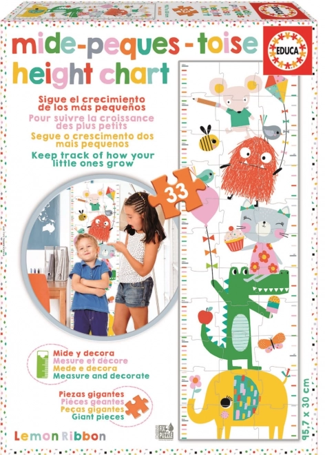 Mètre de croissance pour enfants Lemon Ribbon par Educa