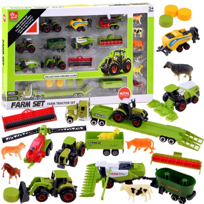 Ensemble de tracteurs moissonneuses-batteuses agricoles ZA4366