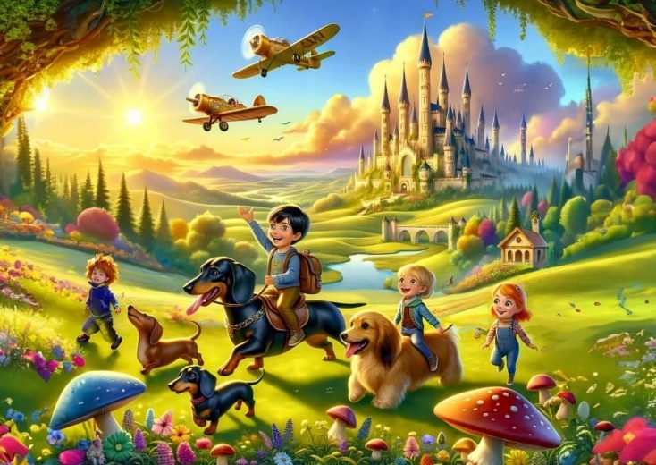 Puzzle Adorable Visite au Château 200 pièces