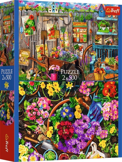Puzzle TREFL Jardinage double emballage 500 pièces