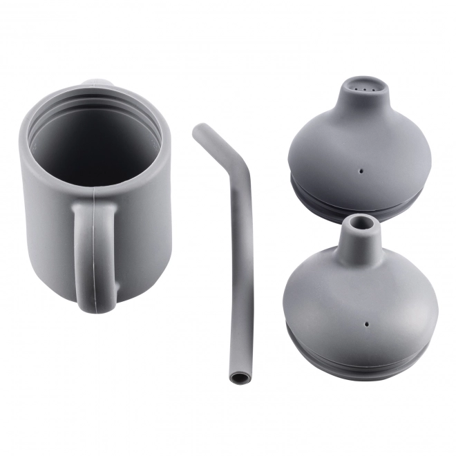 Tasse en silicone 2 en 1, Gris Colombe