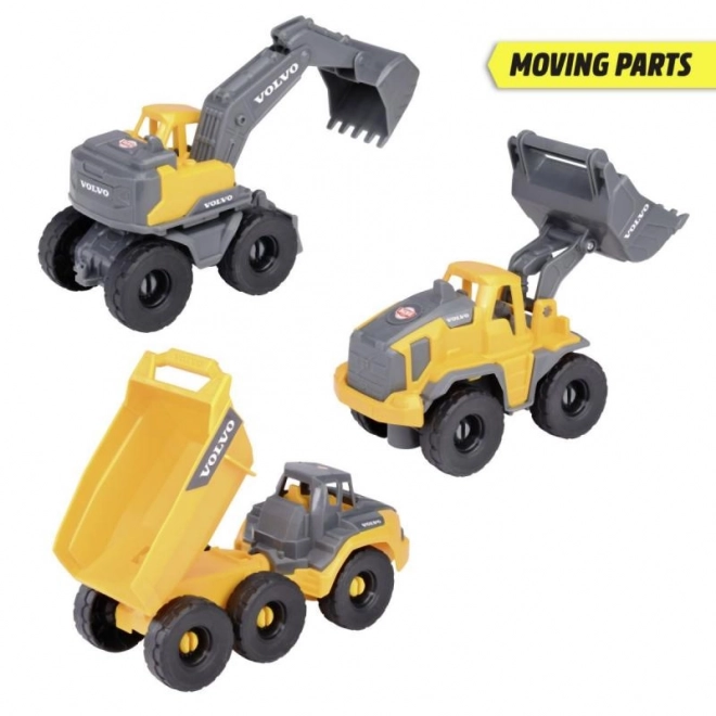 Set de construction VOLVO – 3 engins de chantier, 16 cm (1:36)
