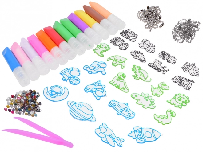 Kit créatif DIY élargi pour porte-clés ZA5209