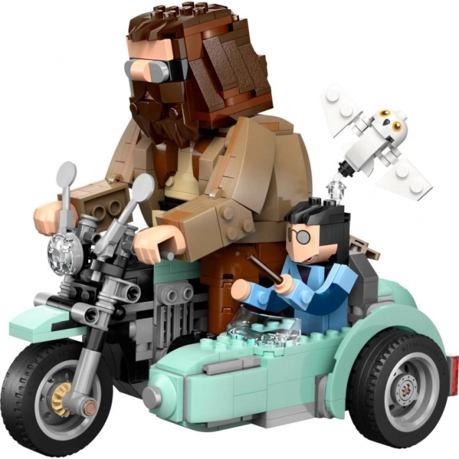 Balade à moto avec Hagrid et Harry