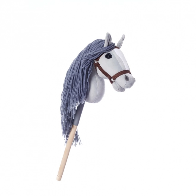 HOPPIHORSE cheval à bâton hobby horse taille A4 gris