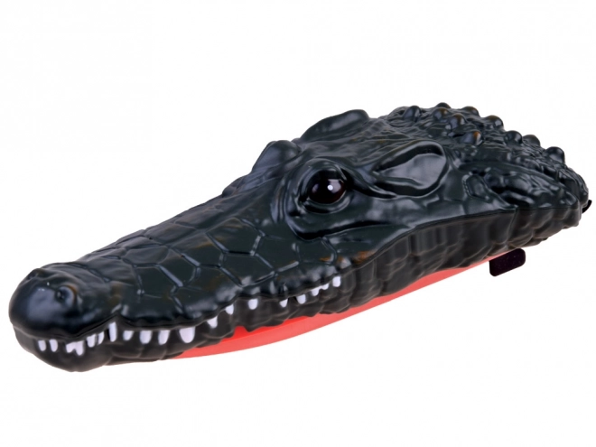 Bateau crocodile amusant avec télécommande – Rouge