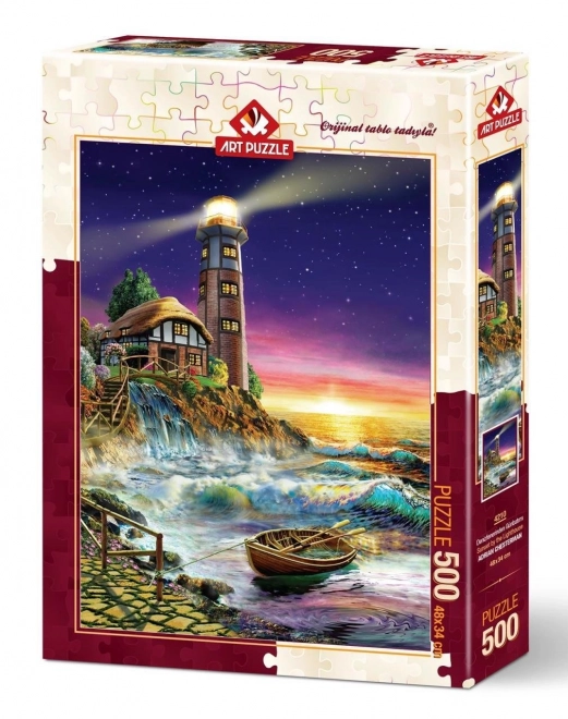 ART PUZZLE Puzzle Coucher de soleil au phare 500 pièces