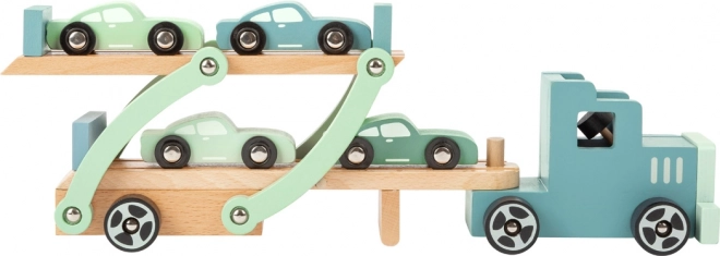 Camion en bois avec remorque porte-voitures Chicago – small foot