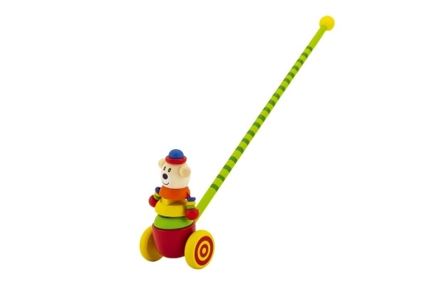 Str pousse-pousse en bois clown 60 cm