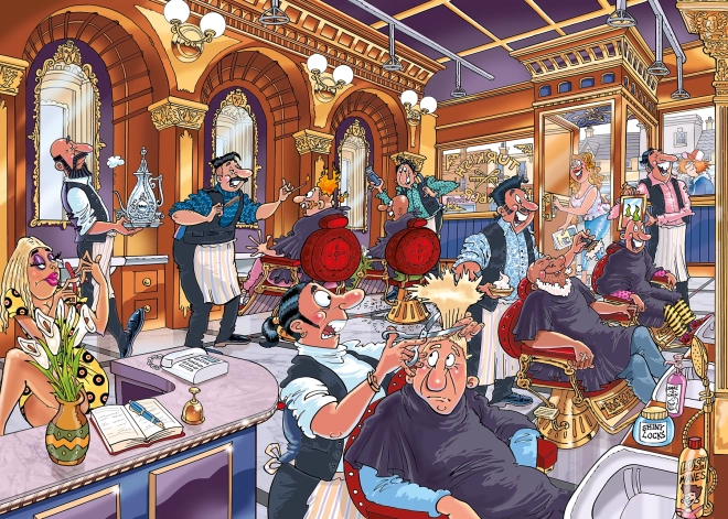 Puzzle Jumbo Wasgij Mystère 27: Rasage Approfondi 1000 Pièces