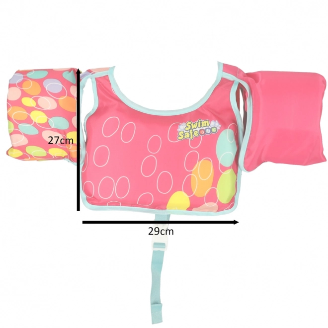 Veste de natation enfant rose avec manches Bestway 3-6 ans, 19-30 kg