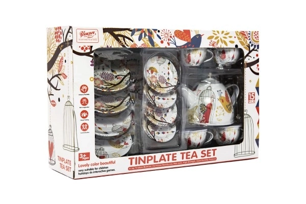 Ensemble de vaisselle en fer blanc 15 pcs