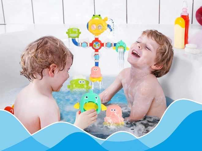 Jouet de bain amusant avec moulin à eau et carrousel