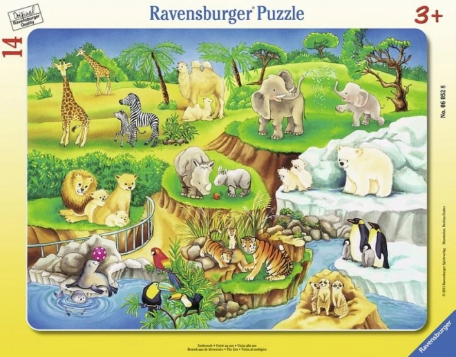Puzzle 14 éléments Visite au zoo