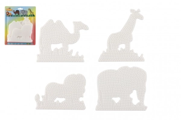Supports pour Perles à Repasser Animaux – Éléphant, Girafe, Lion et Chameau