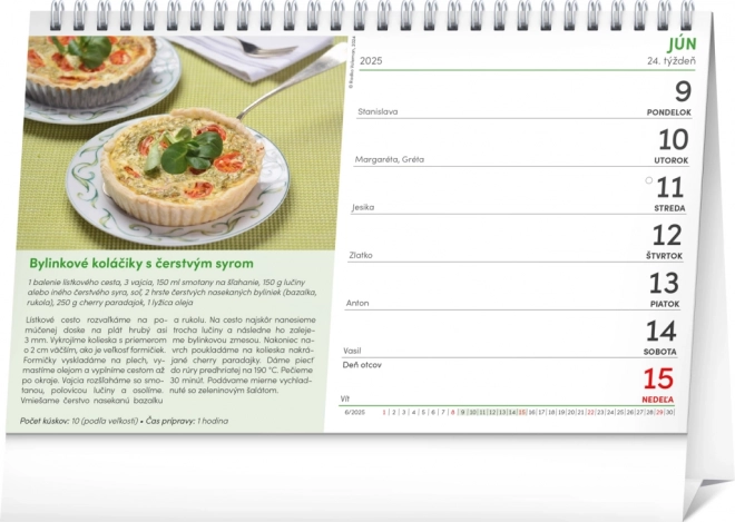 NOTIQUE Calendrier de Table Gazdinka 2025, 23,1 x 14,5 cm