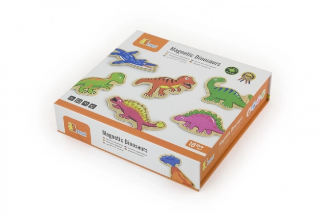 Magnets en bois 20 pcs - dinosaures