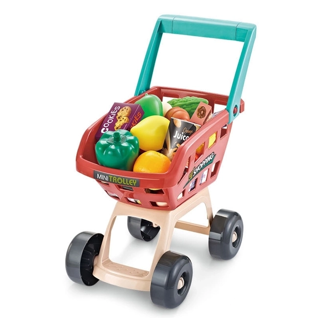 Supermarché avec chariot et scanner