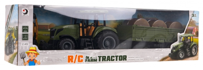 Tracteur avec remorque vert R/C