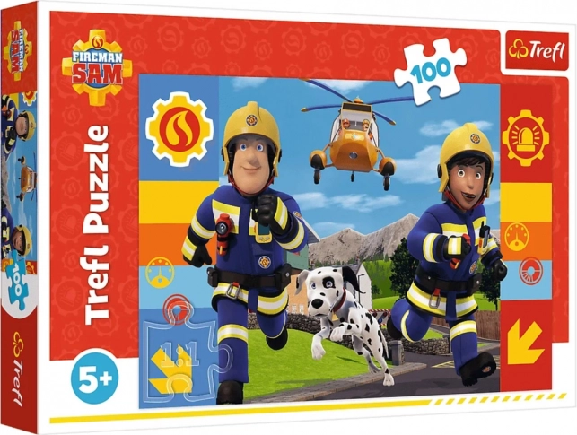 Puzzle 100 pièces – toujours serviable POMPIER SAM TREFL