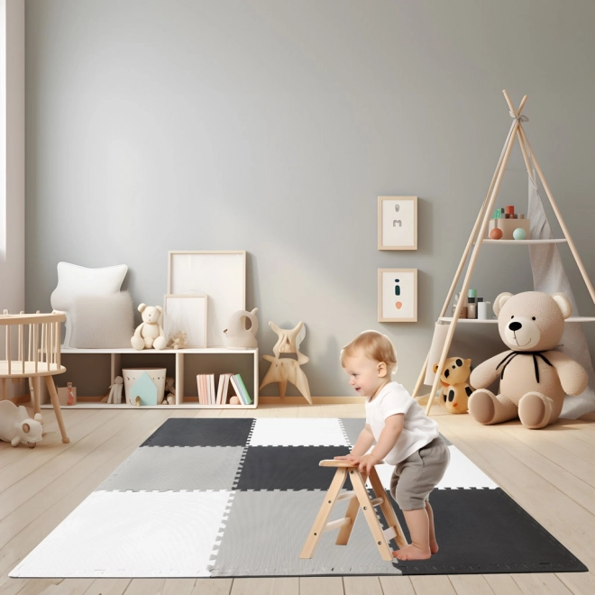 KIK Puzzle en mousse Nuances de gris avec bords III. (58x58)