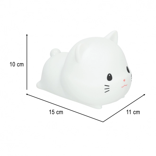 Veilleuse en silicone pour enfants Chat allongé