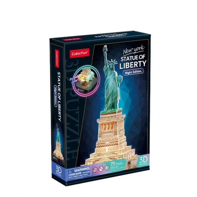 Puzzle 3D LED Statue de la Liberté (version nocturne)