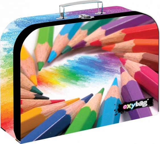Valise enfant en lamifié crayons de couleur 34 cm