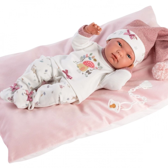 Llorens 73880 NOUVEAU-NÉ FILLE - poupée réaliste bébé avec corps tout en vinyle - 40 cm